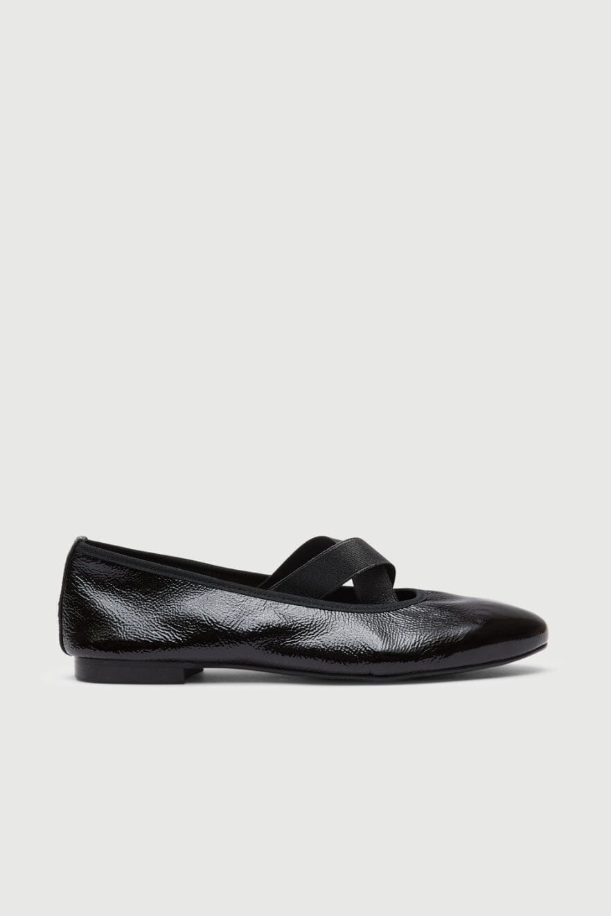 Bettina Ballet Flats in Black Patent Leather