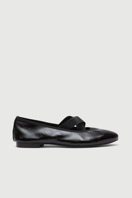 Bettina Ballet Flats in Black Patent Leather