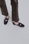 Bettina Ballet Flats in Black Patent Leather
