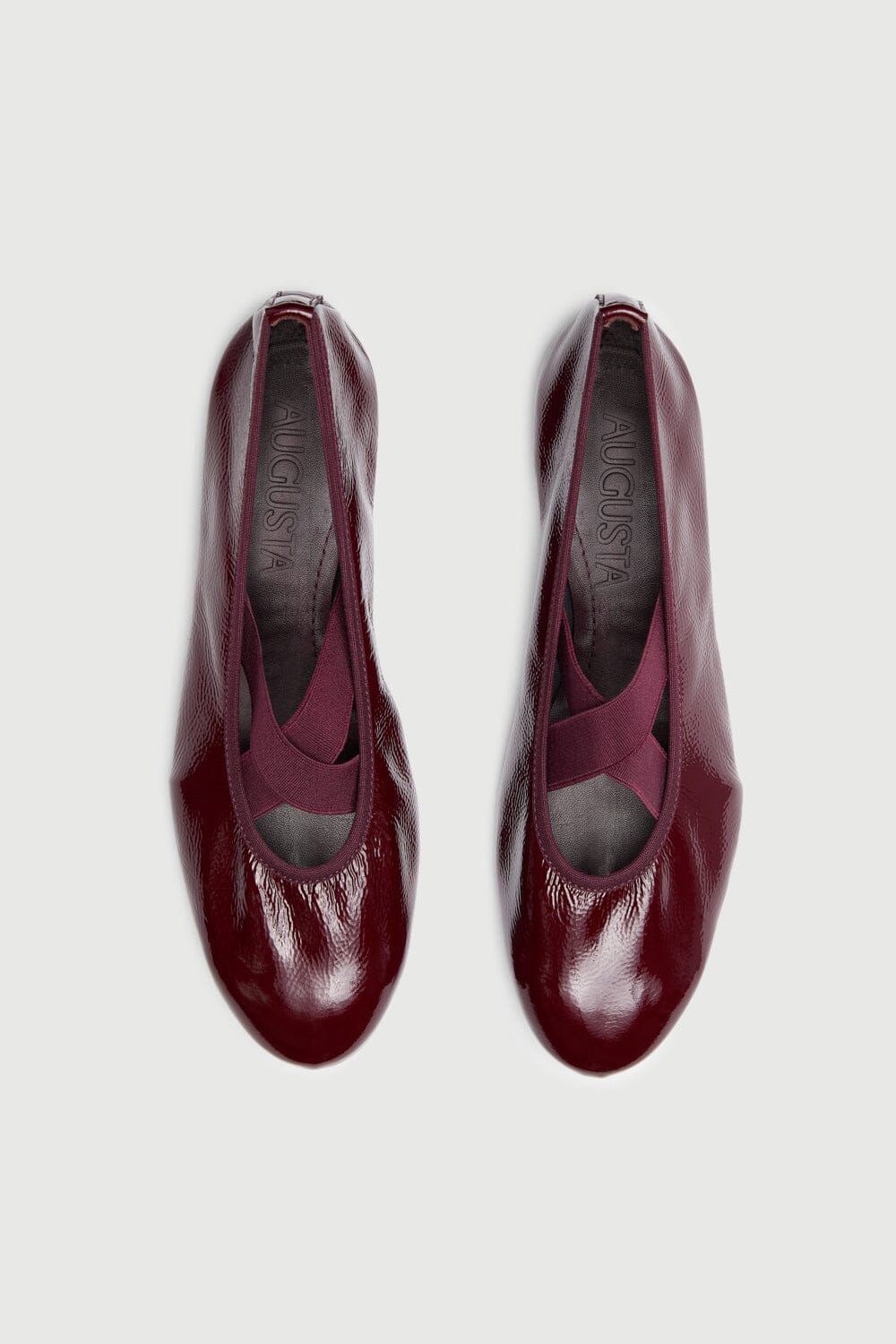 Bettina Ballet Flats in Burgundy Patent Leather