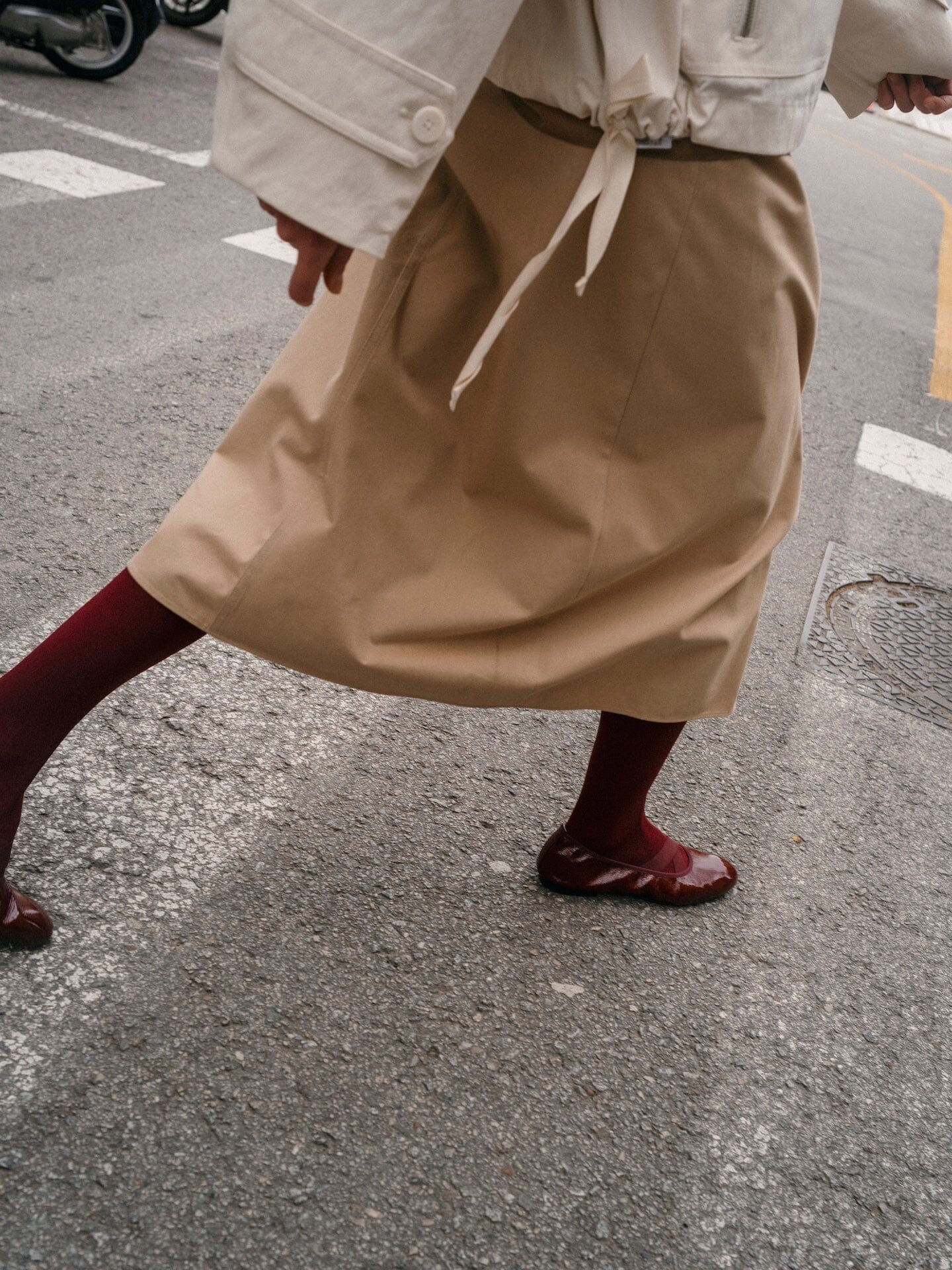 Bettina Ballet Flats in Burgundy Patent Leather
