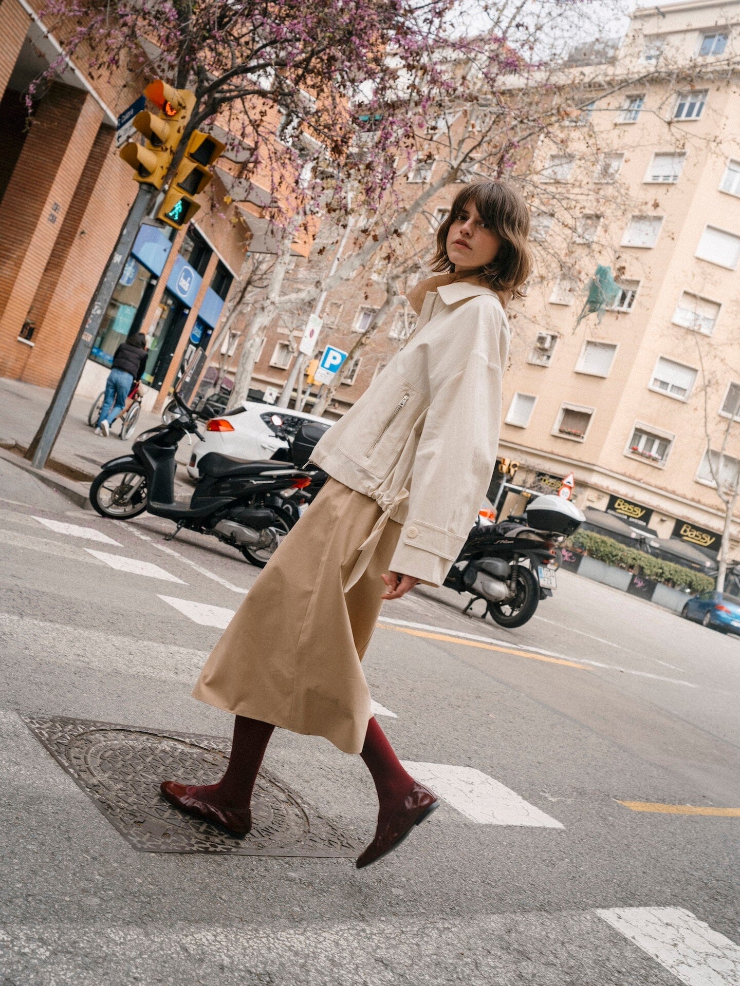 Bettina Ballet Flats in Burgundy Patent Leather