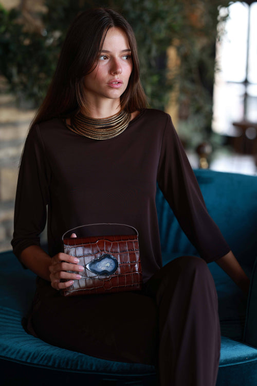 Bolso Ori Coco Marrón Ágata Verde