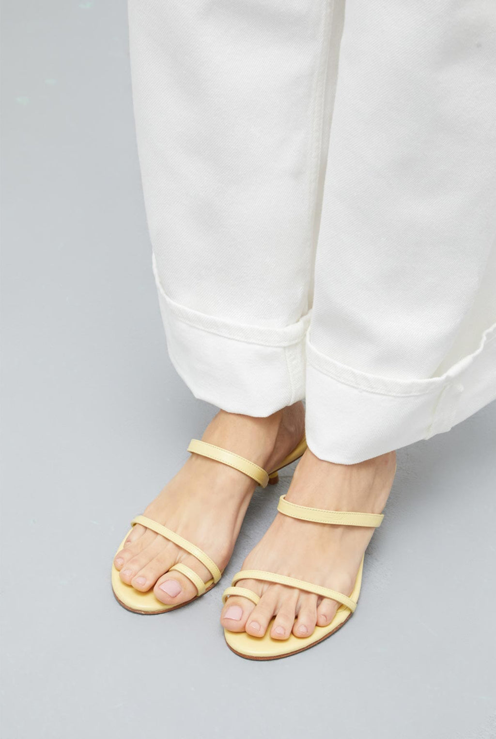 Daisy Sandals in Vanilla Leather
