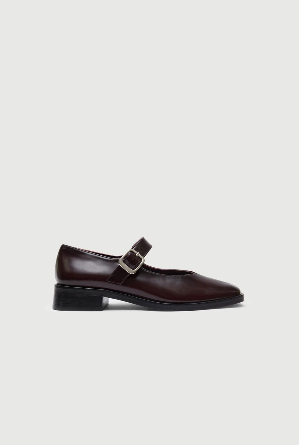 Gia Mary Janes in Burgundy Leather