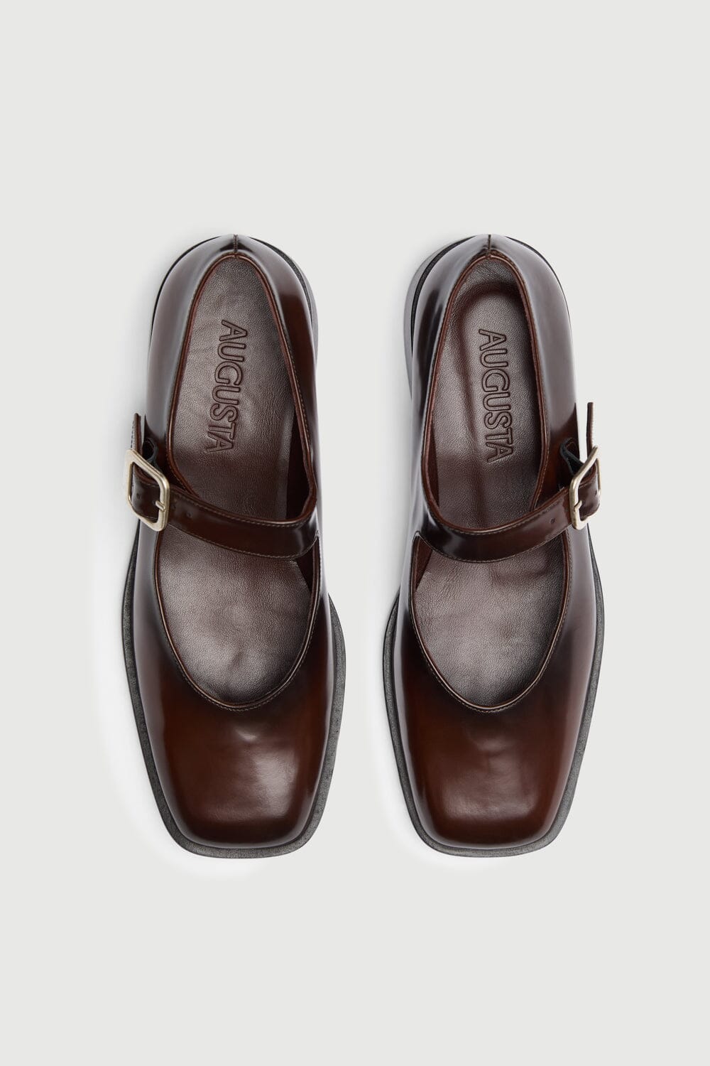 Gia Mary Janes in Caramel Leather