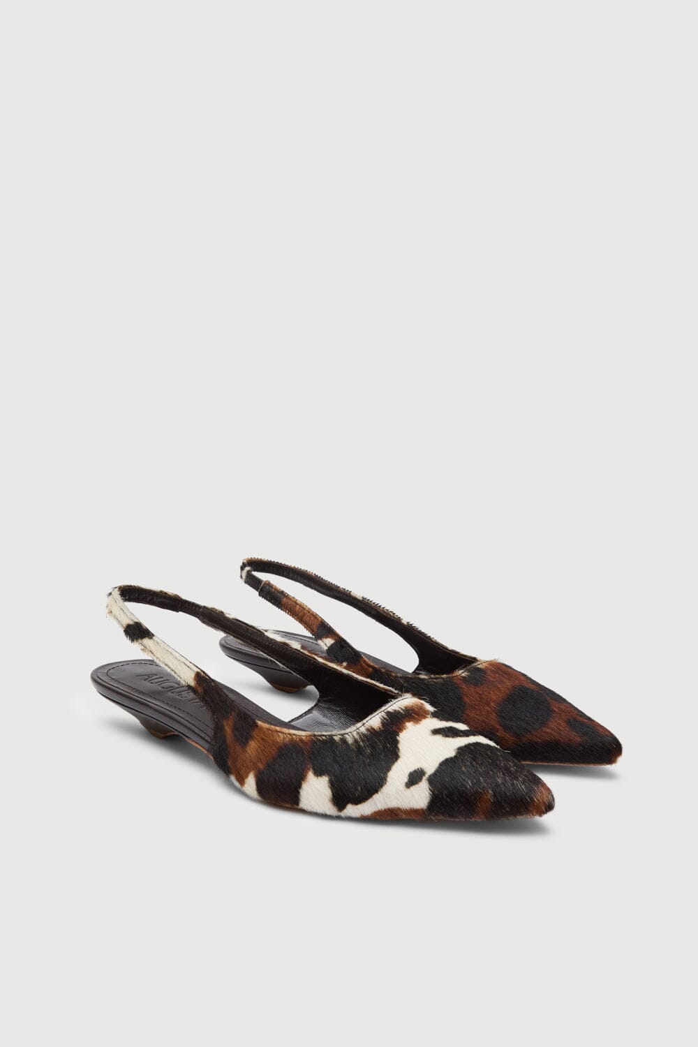 Harper Slingback Flats in Dark Cow Calf Hair