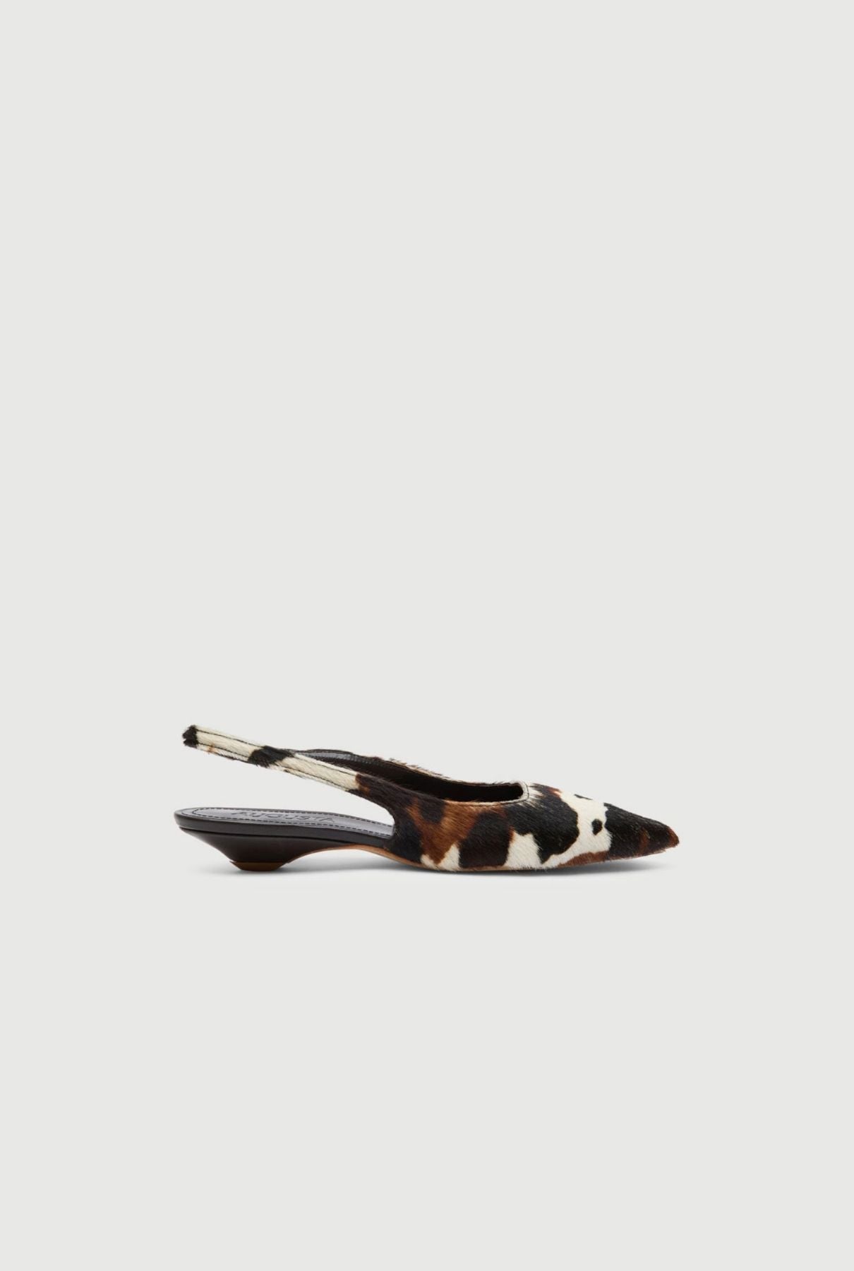Harper Slingback Flats in Dark Cow Calf Hair
