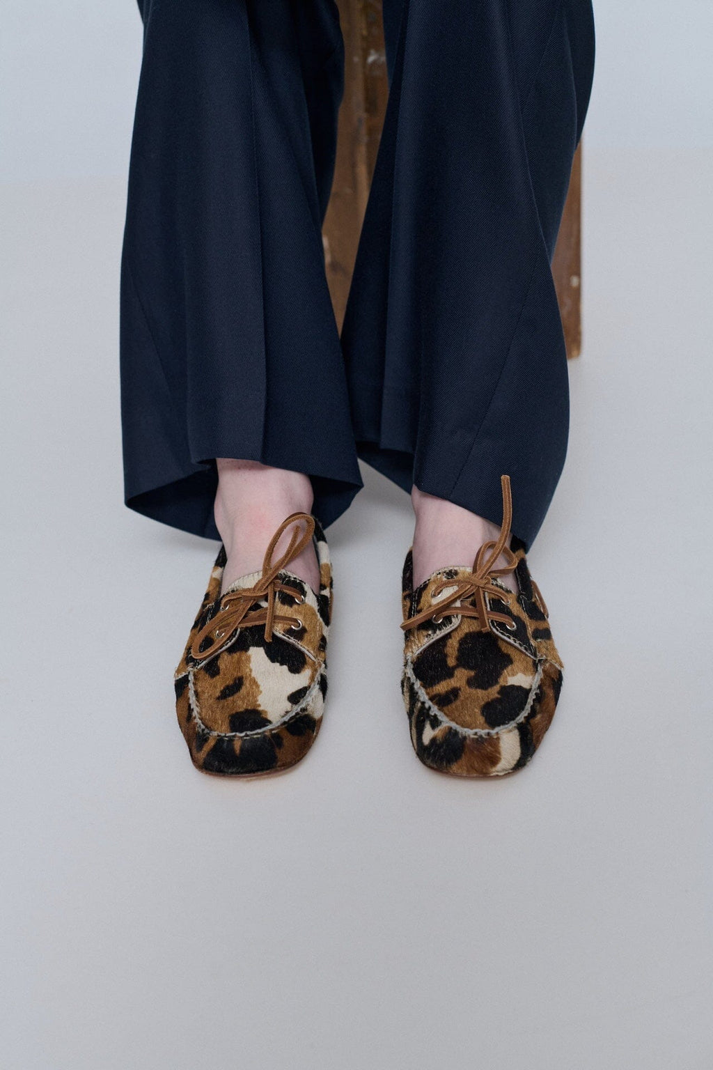Ivy loafers in Dark Cow print Calf Hair