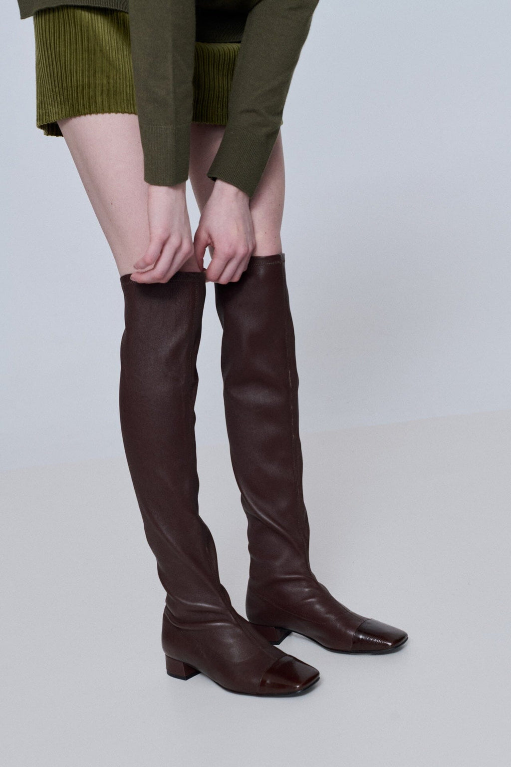 Kendall Boots in Chocolate Leather