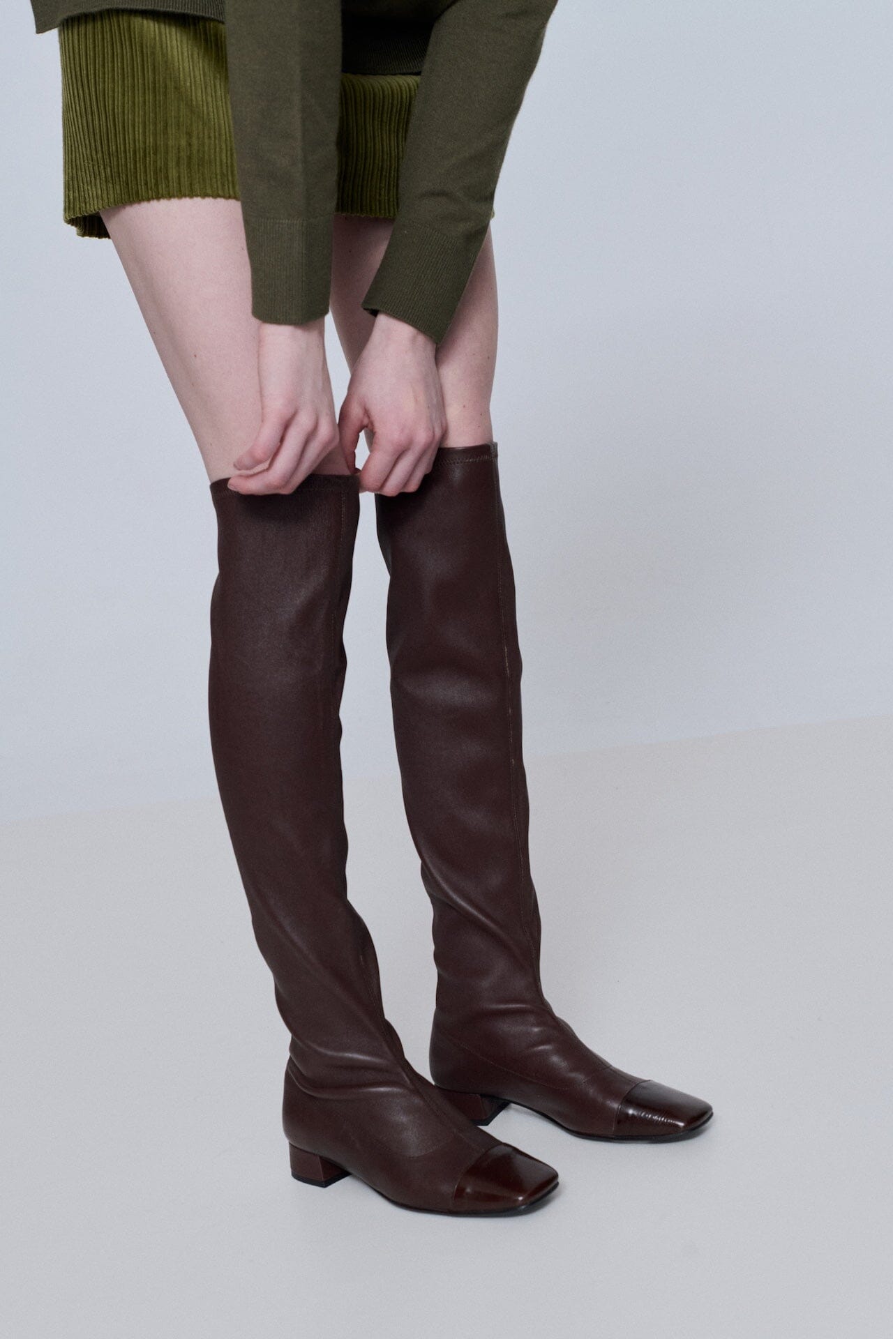 Kendall Boots in Chocolate Leather