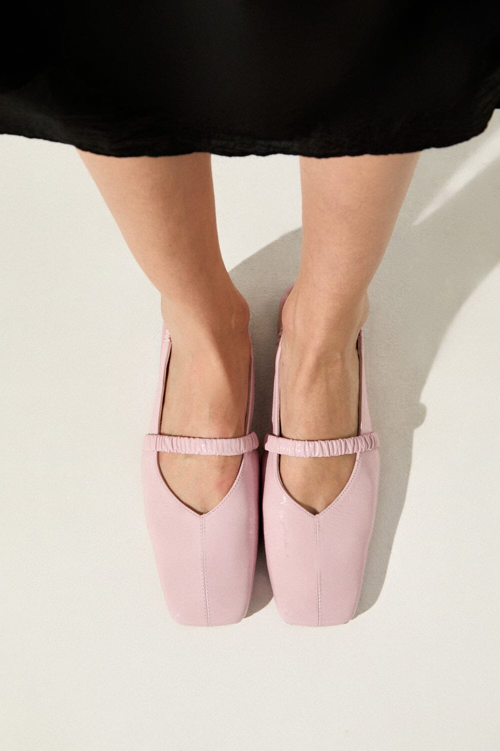 Patti Slingback Flats in Pink Patent Leather