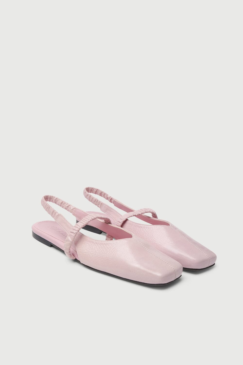 Patti Slingback Flats in Pink Patent Leather