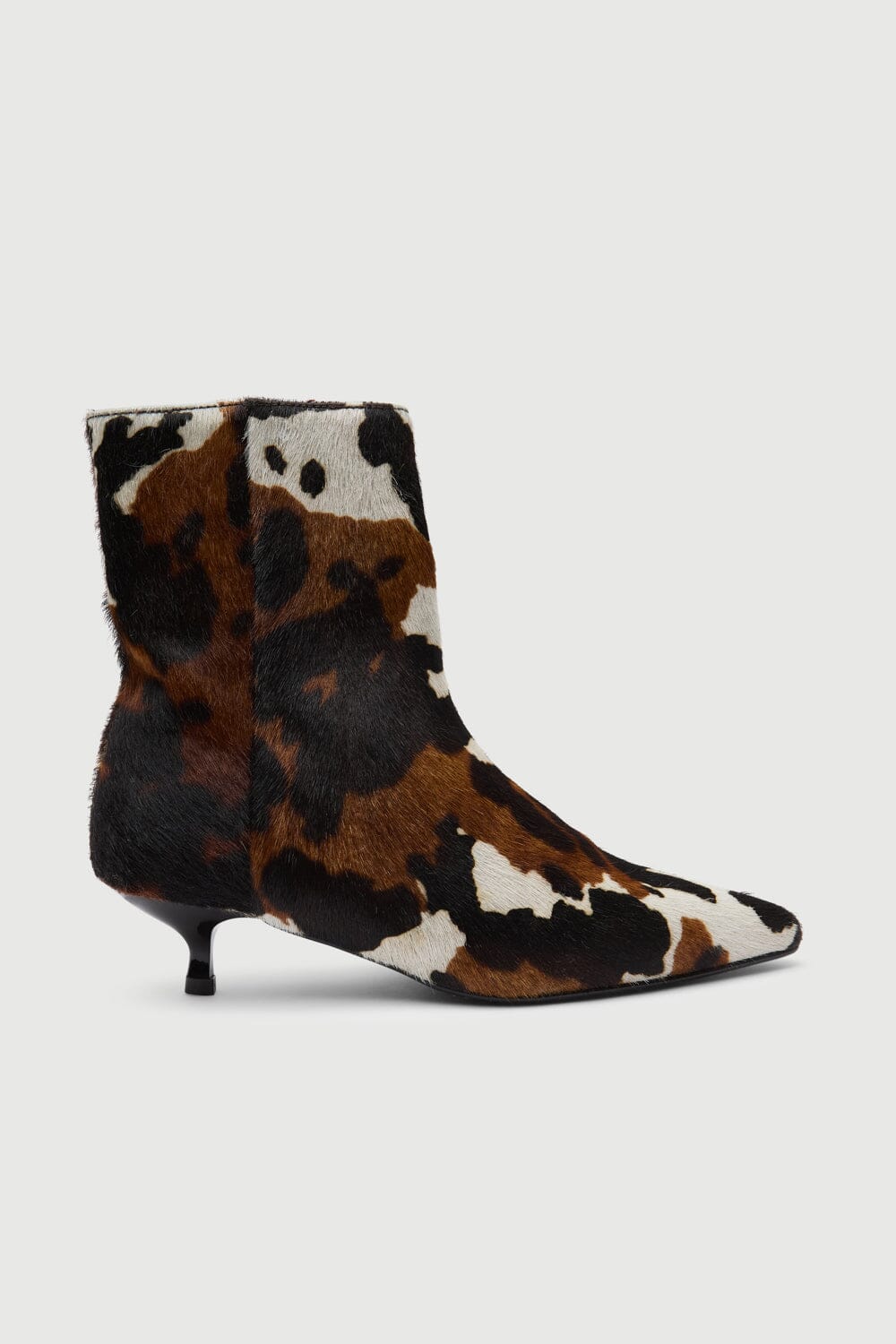 Paula Ankle Boots in Dark Brown Calf Hair