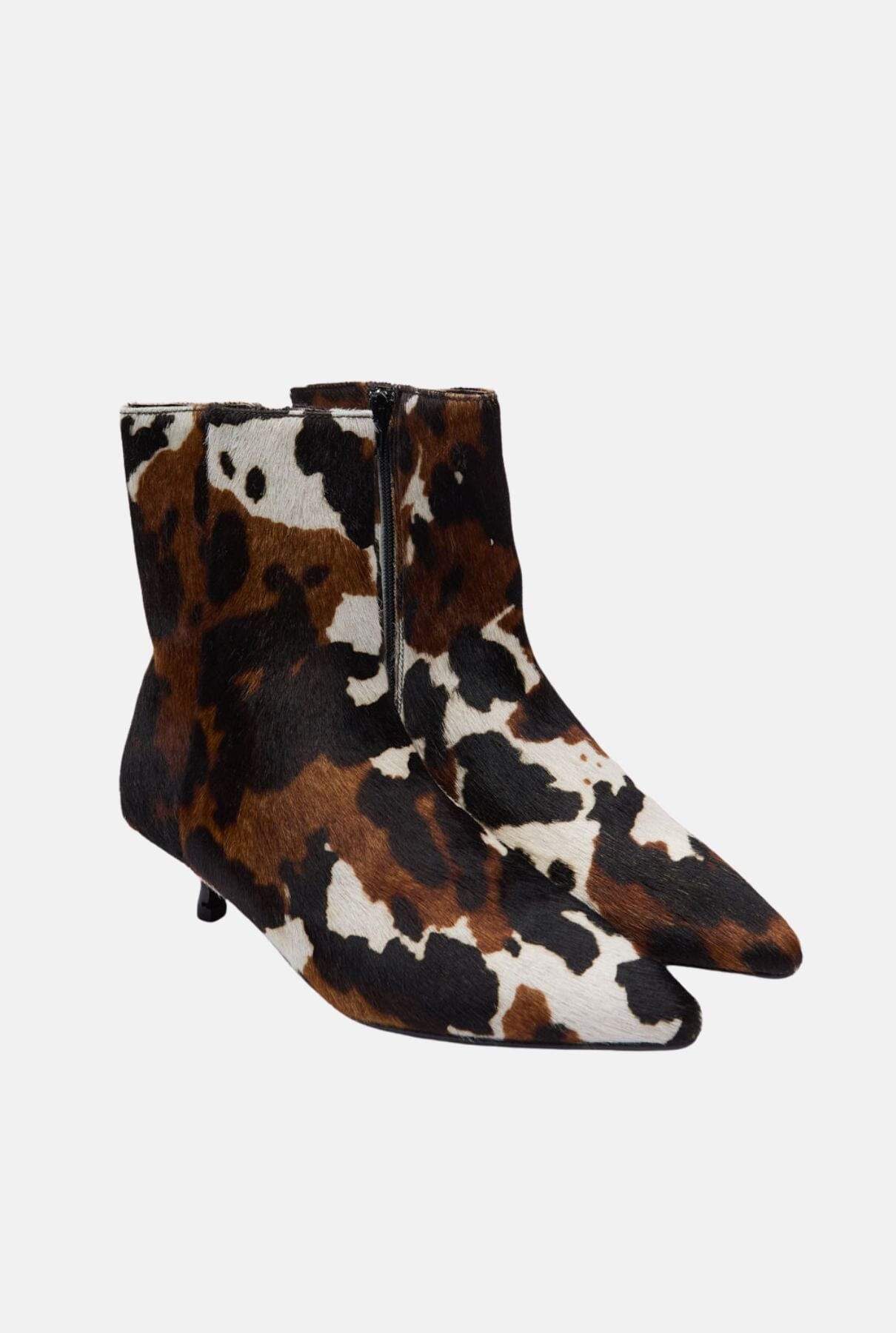 Paula Ankle Boots in Dark Brown Calf Hair