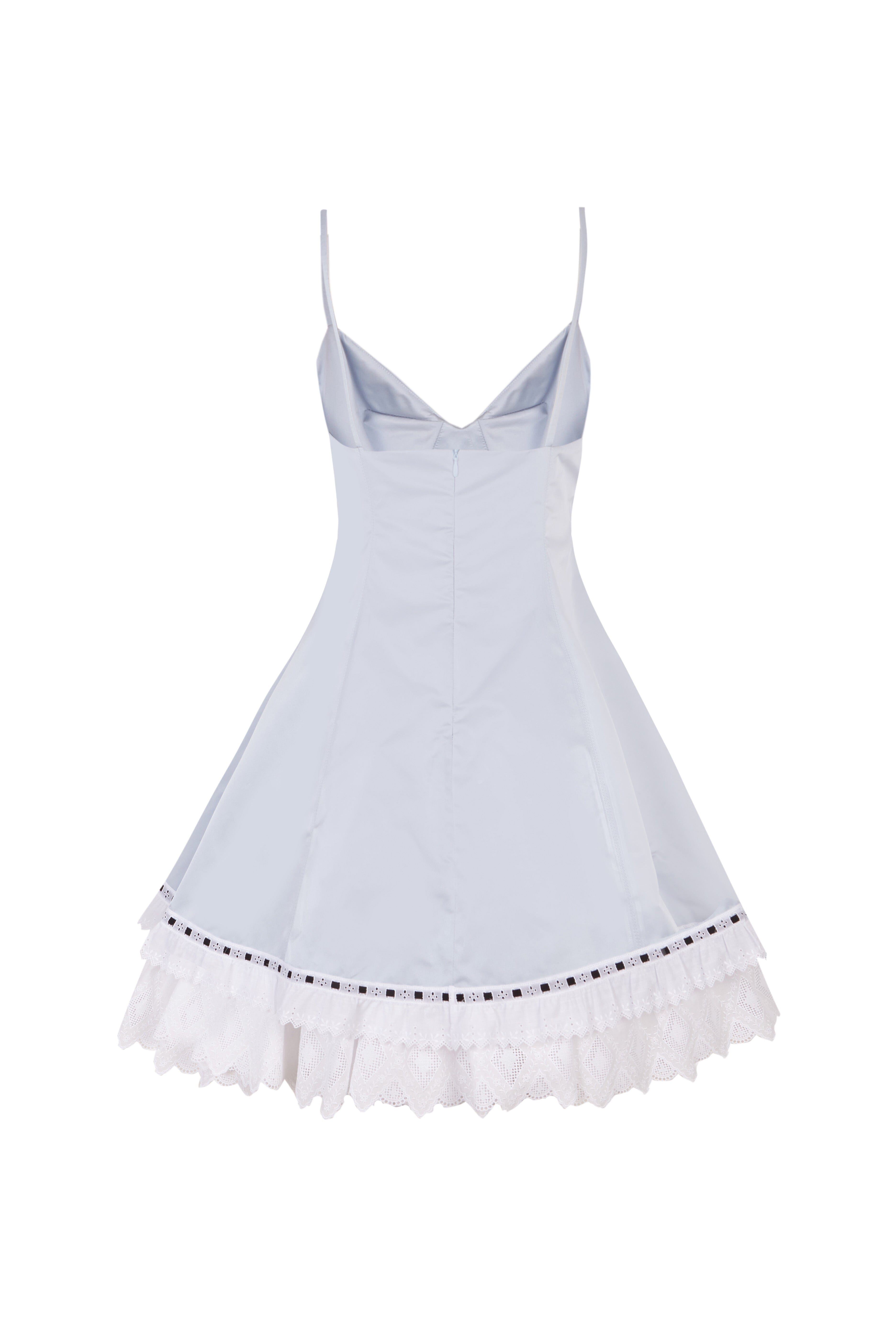 Structured Blue Mini-Dress