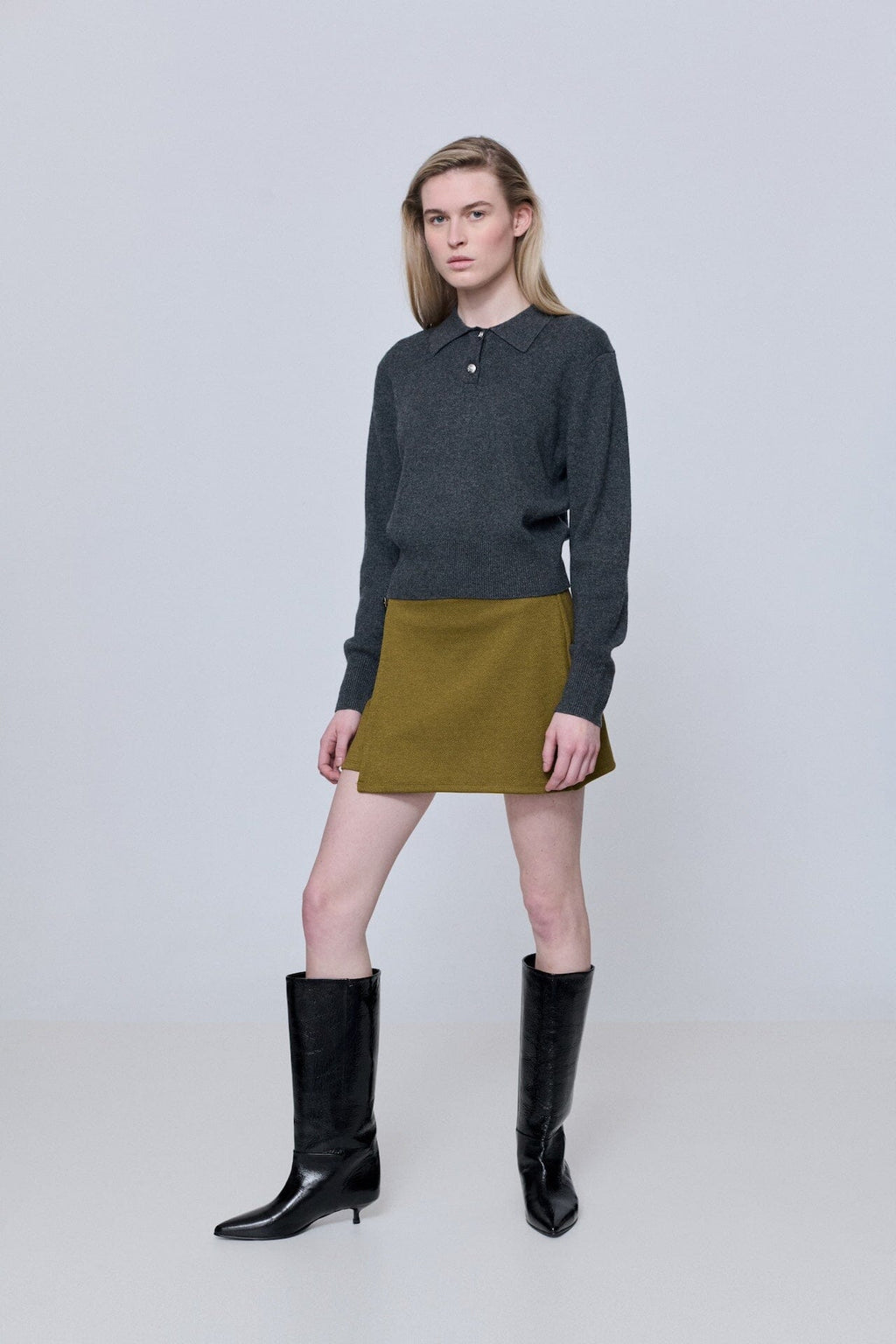 Sydney Boots in Black Patent Leather