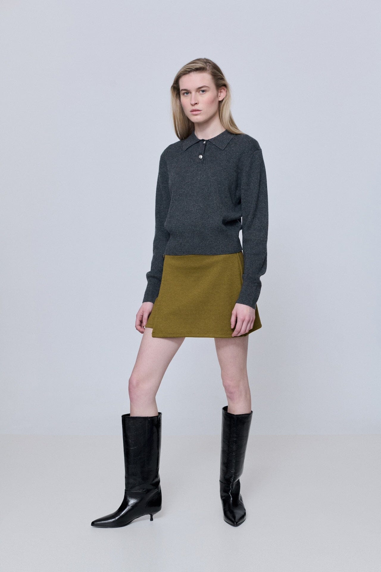 Sydney Boots in Black Patent Leather