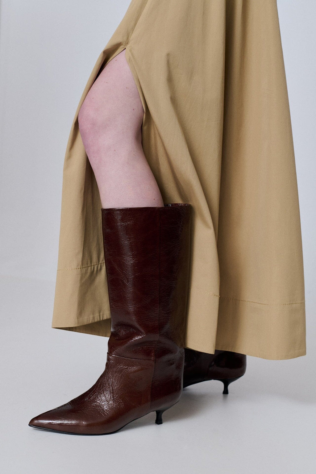 Sydney Boots in Saddle Patent Leather