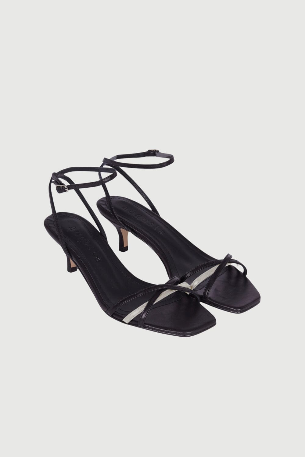 Uma Sandals in Black & White Leather