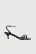 Uma Sandals in Black & White Leather