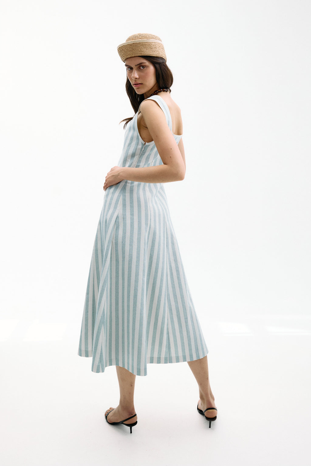 Vestido Costiera Multirrayas Azul
