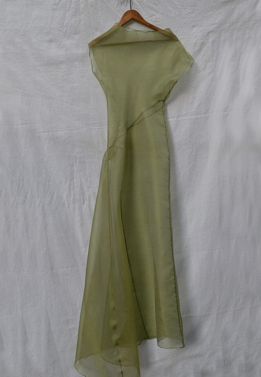 VESTIDO ORGANZA VERDE