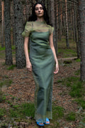 VESTIDO ORGANZA VERDE